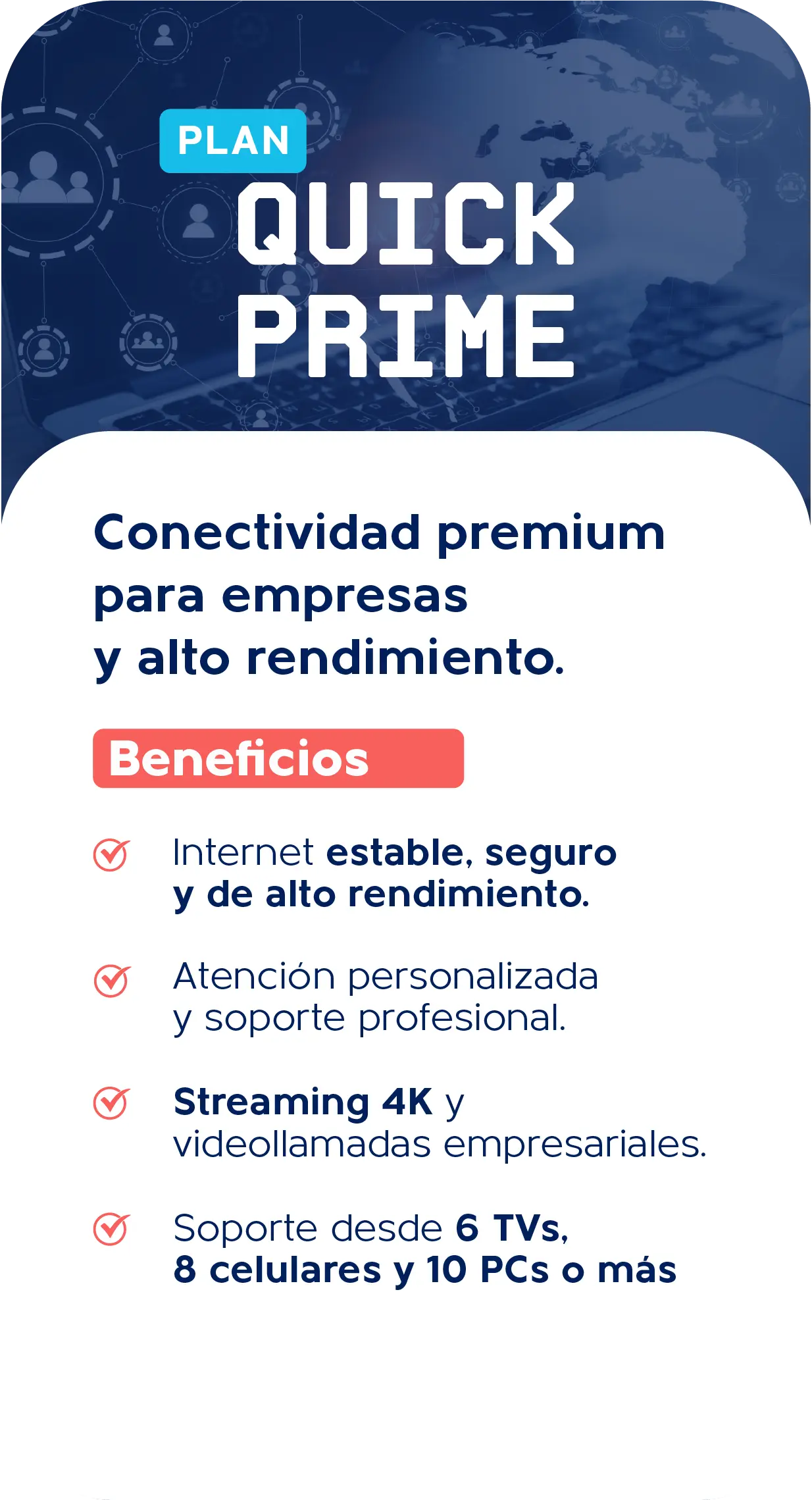 Plan Quick Prime Dedicado 100/100